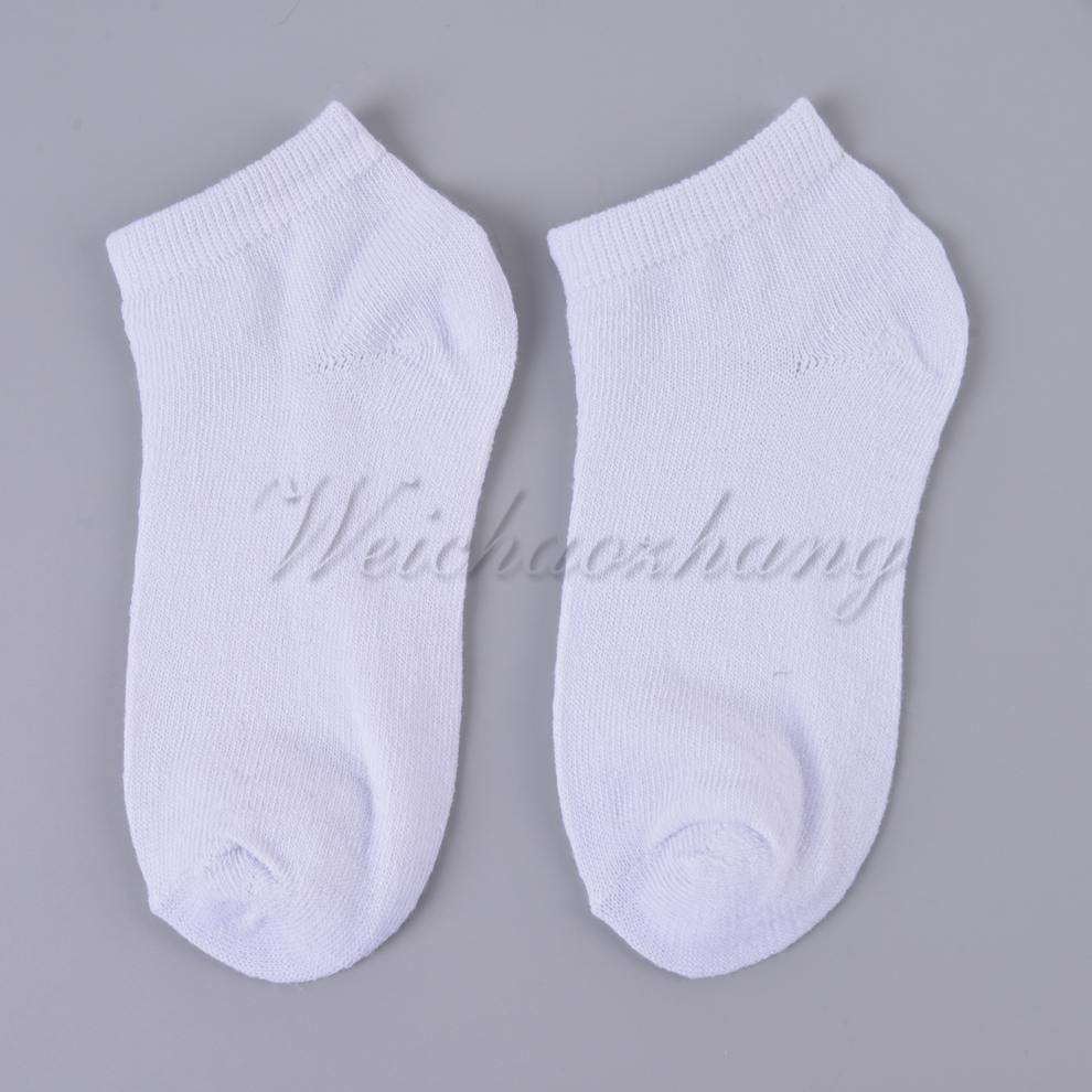 Children's white socks, boat socks, summer thin cotton children's socks, boys' and girls' baby shallow short socks, polyester-cotton socks details Picture