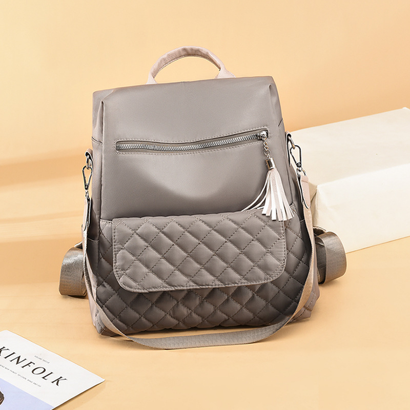 Mochila de tela oxford de gran capacidad mujer 2020 nueva línea bordada linger travel mochila grande multiuso bolsa de escuela universitaria details Picture