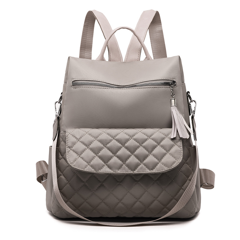 Mochila de tela oxford de gran capacidad mujer 2020 nueva línea bordada linger travel mochila grande multiuso bolsa de escuela universitaria Item Picture