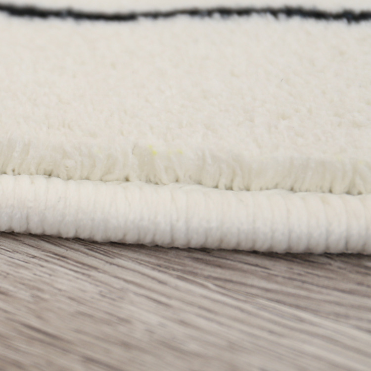 We offer black and white minimalist bathroom entrance MATS, water-absorbing and anti-slip floor MATS for bathroom doors, and bedroom carpets Item Picture