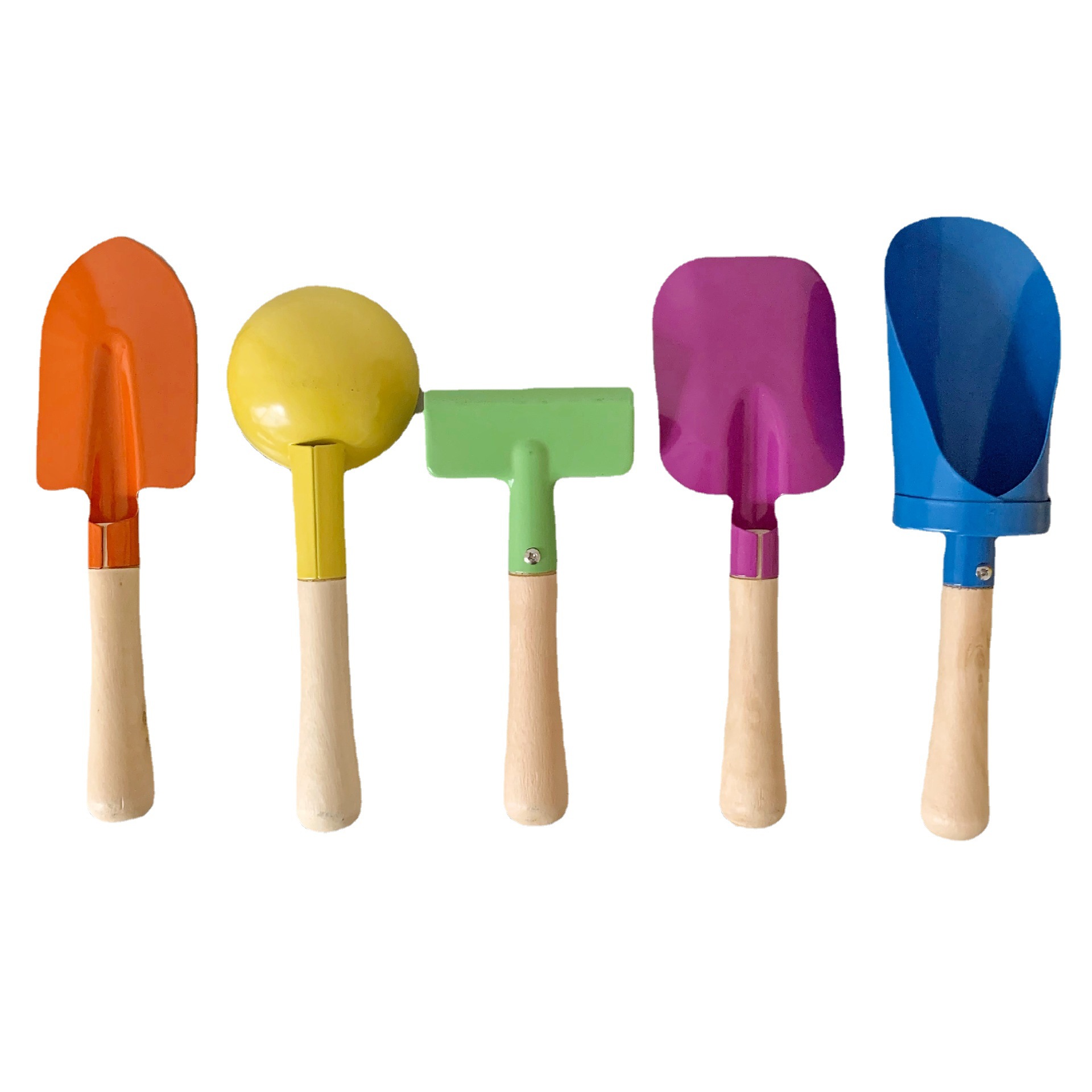 A nine-piece set of children's sand-digging shovels and beach toys for export to Germany, a hand-held bag set of outdoor sand-playing tools for Juemingzi Item Picture