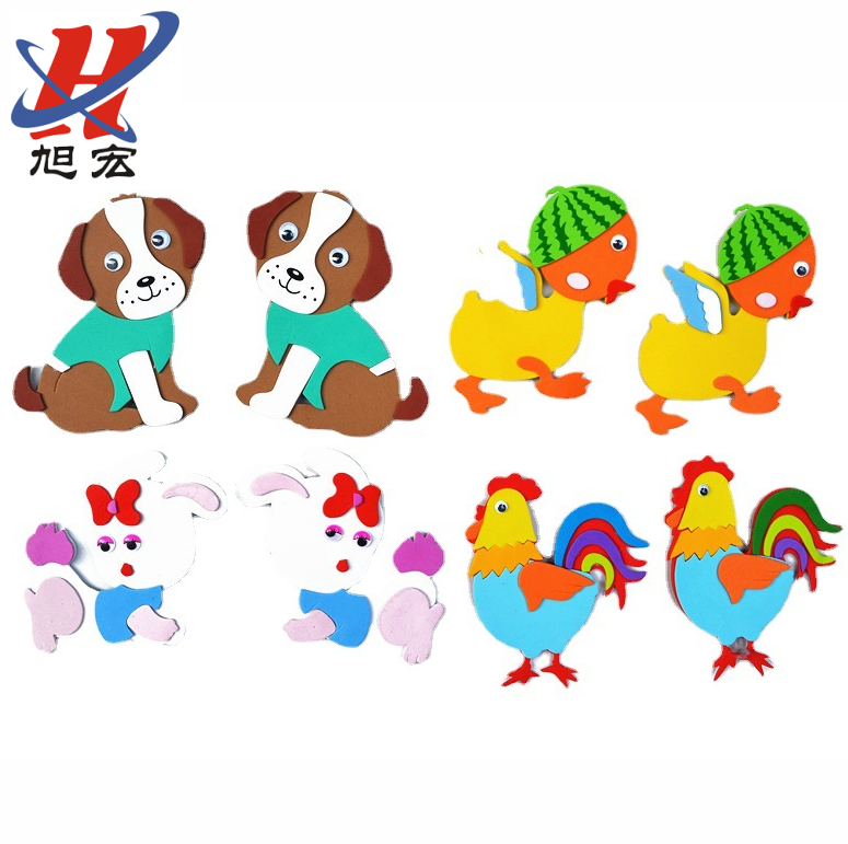 DIY creative stickers, animal handcrafted stickers, sponge stickers, early childhood education foam decorative sponge stickers details Picture