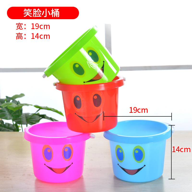 Summer children's beach plastic toy bucket sand shovel combination set toy Cassia seed water play toy single bucket wholesale Specification drawing