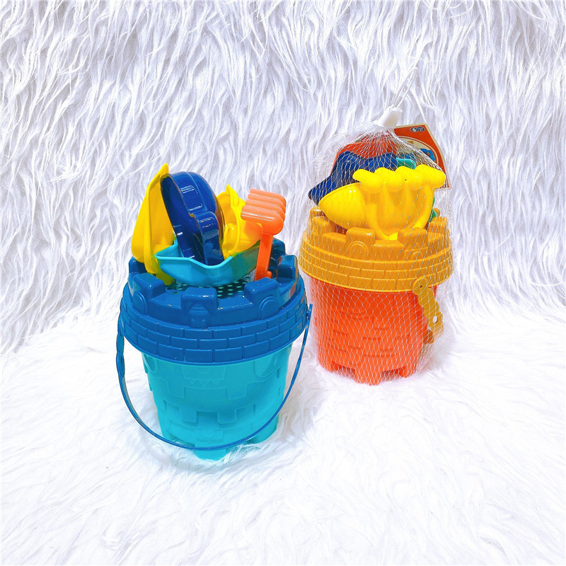 Toy wholesale, beach children's outdoor water play toy sets, water bottles, sand digging, water playing, house playing, trumpet Specification drawing