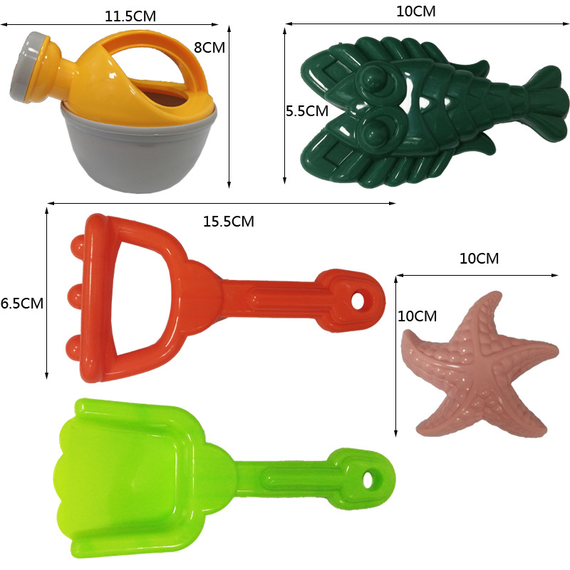 Children's beach toy car set, children's house play, sand-digging showerhead, sand tools, toys 9432 Item Picture
