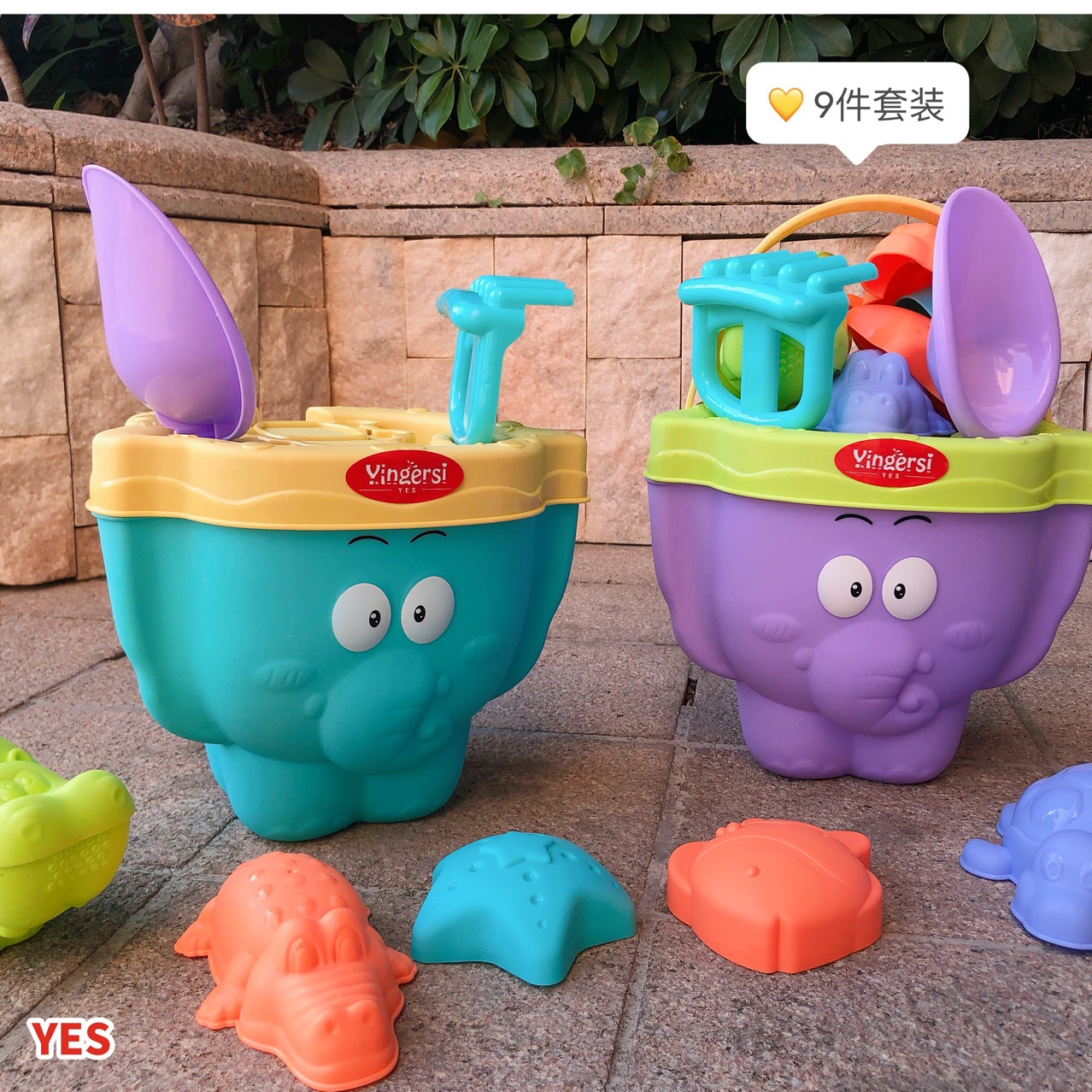 INS Korean water play beach Elephant Bucket Summer children's water Play sand-digging Outdoor Sports Set, one-piece consignment Item Picture