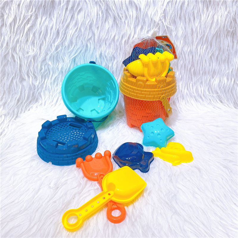 Toy wholesale, beach children's outdoor water play toy sets, water bottles, sand digging, water playing, house playing, trumpet Item Picture