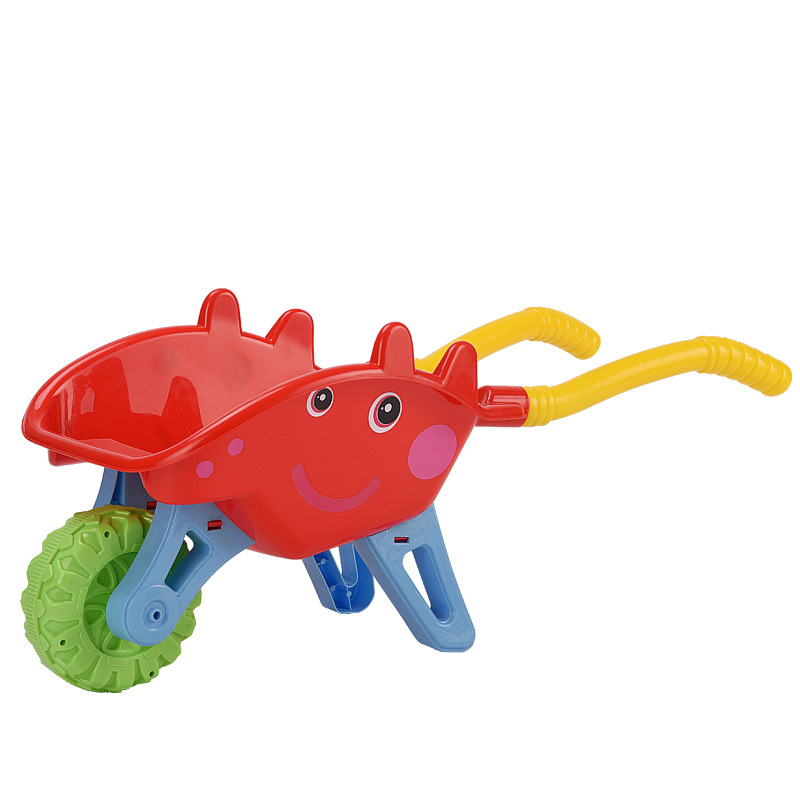 Children's beach toy car set, large boy sand-digging trolley, baby sand-playing tool bucket, soil-digging shovel Item Picture