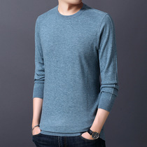 NN202 Spring new men's sweater Long sleeve loose knit round neck tide sweater bottom sweater men's sweater