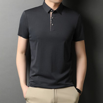 Summer men's short sleeve T Shirt Simple solid color lapel thin short sleeve men's short sleeve T shirt a P hair