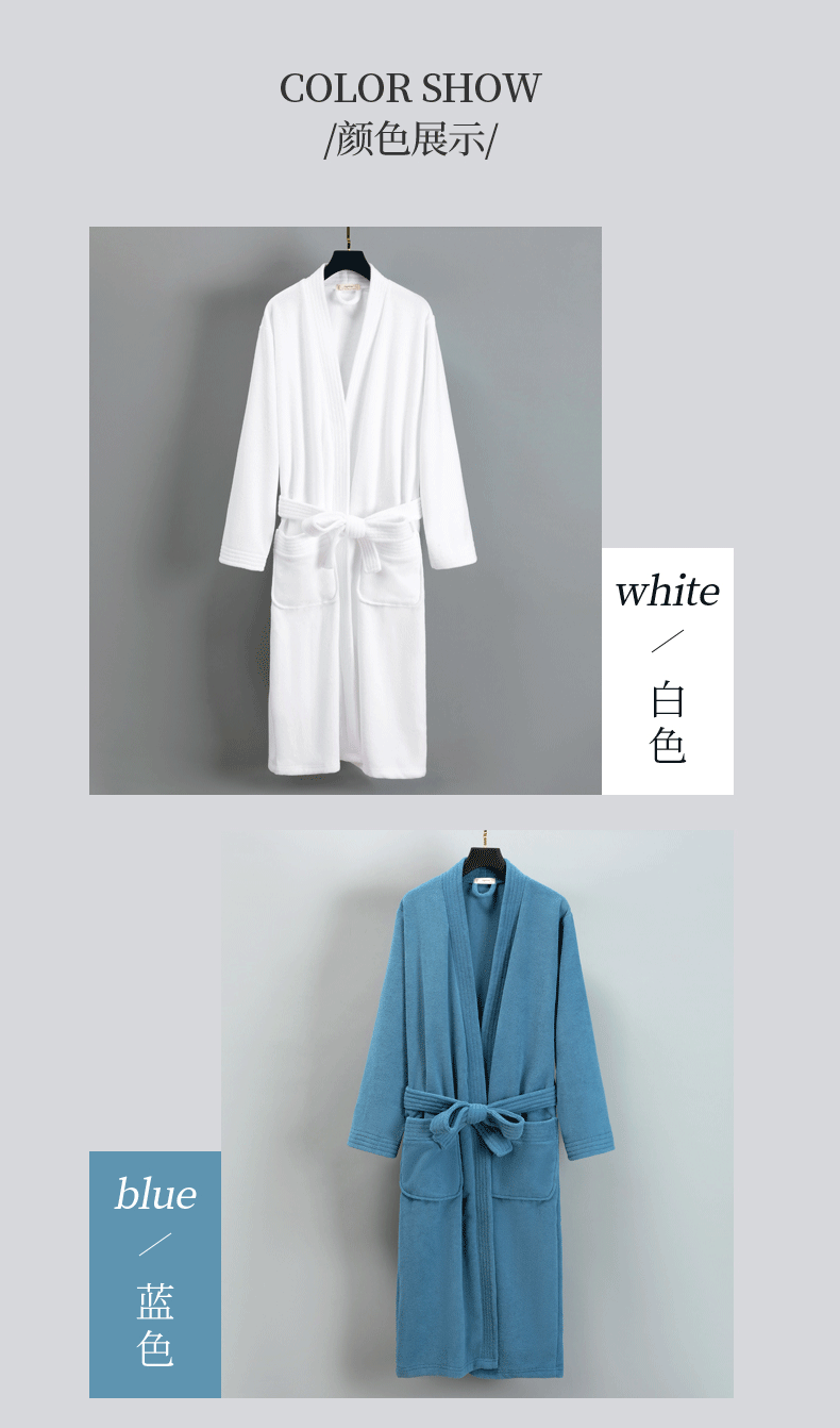 Albornoz toalla material hotel hombre mujer largo pareja albornoz verano velocidad de absorción seco boho verano albornoz pijama primavera otoño Specification image