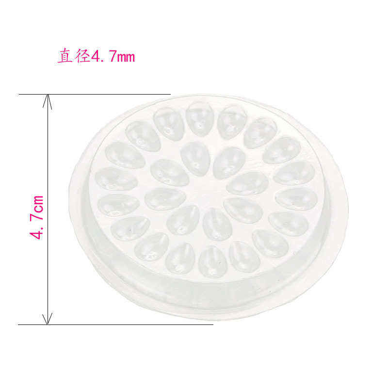 Creative eyelash extension pvc planting false eyelash plastic tattoo transparent melon seed groove flower-shaped glue gasket details Picture