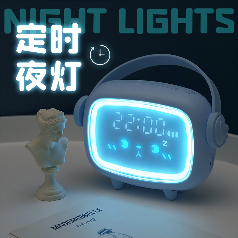 New Time Angel Alarm Clock, children's creative charging electronic small alarm clock, multi-functional led night light digital alarm clock Specification drawing