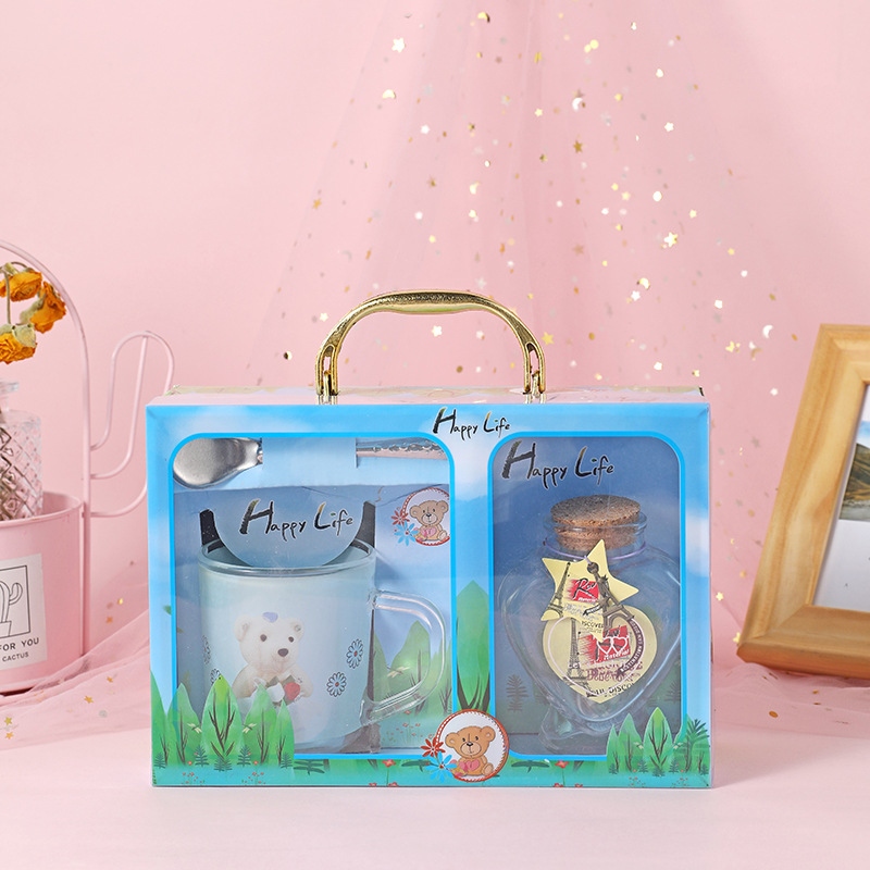 Wholesale of exquisite small gifts for your girlfriend and teacher, featuring a glittering wishing bottle, glass cup and luminous handicrafts Item Picture