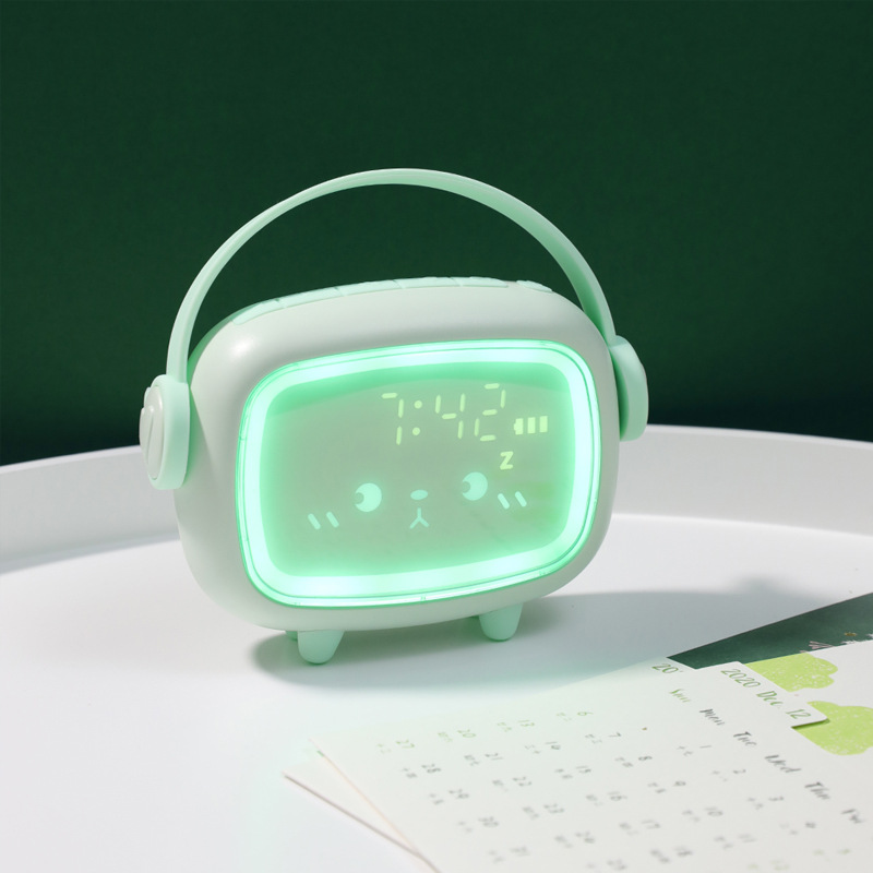 New Time Angel Alarm Clock, children's creative charging electronic small alarm clock, multi-functional led night light digital alarm clock Item Picture