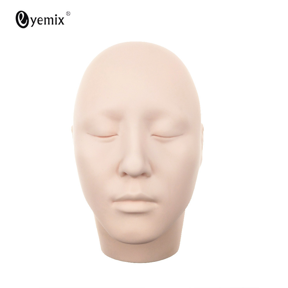 Wholesale of beauty tools for beginners to practice with false eyelashes, 3D human head models, and false eyelash extensions details Picture
