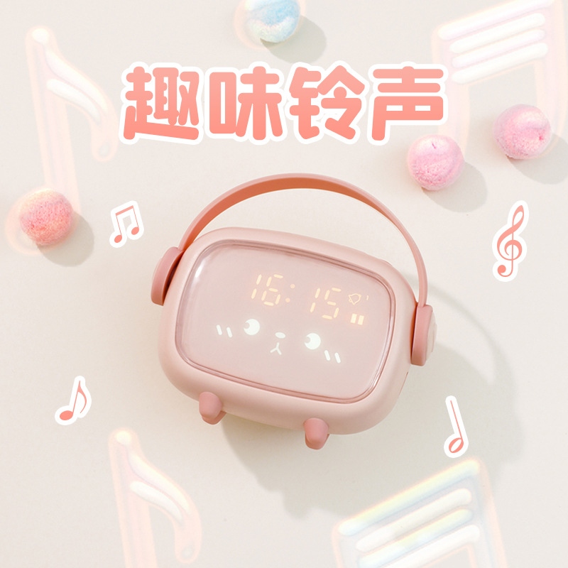 New Time Angel Alarm Clock, children's creative charging electronic small alarm clock, multi-functional led night light digital alarm clock details Picture