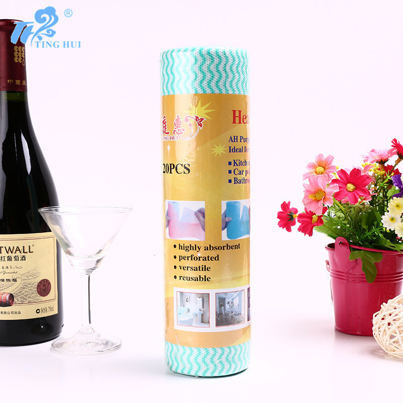 Hot-selling disposable non-woven fabric cleaning cloths for household cleaning, 50 pieces of dot-type cleaning cloths, 25x30cm, wholesale Specification image