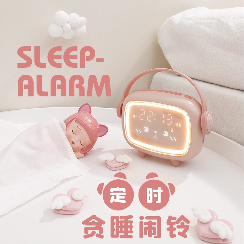 New Time Angel Alarm Clock, children's creative charging electronic small alarm clock, multi-functional led night light digital alarm clock Application Scenario