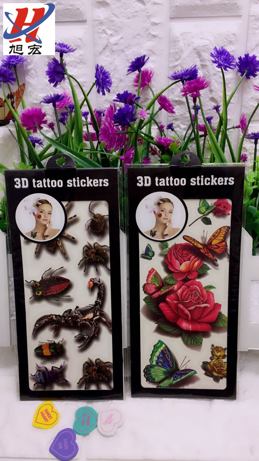 Color water transfer sticker, waterproof tattoo sticker factory direct sales, black lace tattoo Specification image