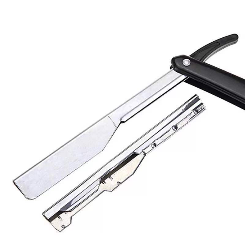 Old-fashioned manual razors for hairdressing, folding razors for hair cutting, hair and face scrapers for beauty salons, tools for beauty salons Application Scenario