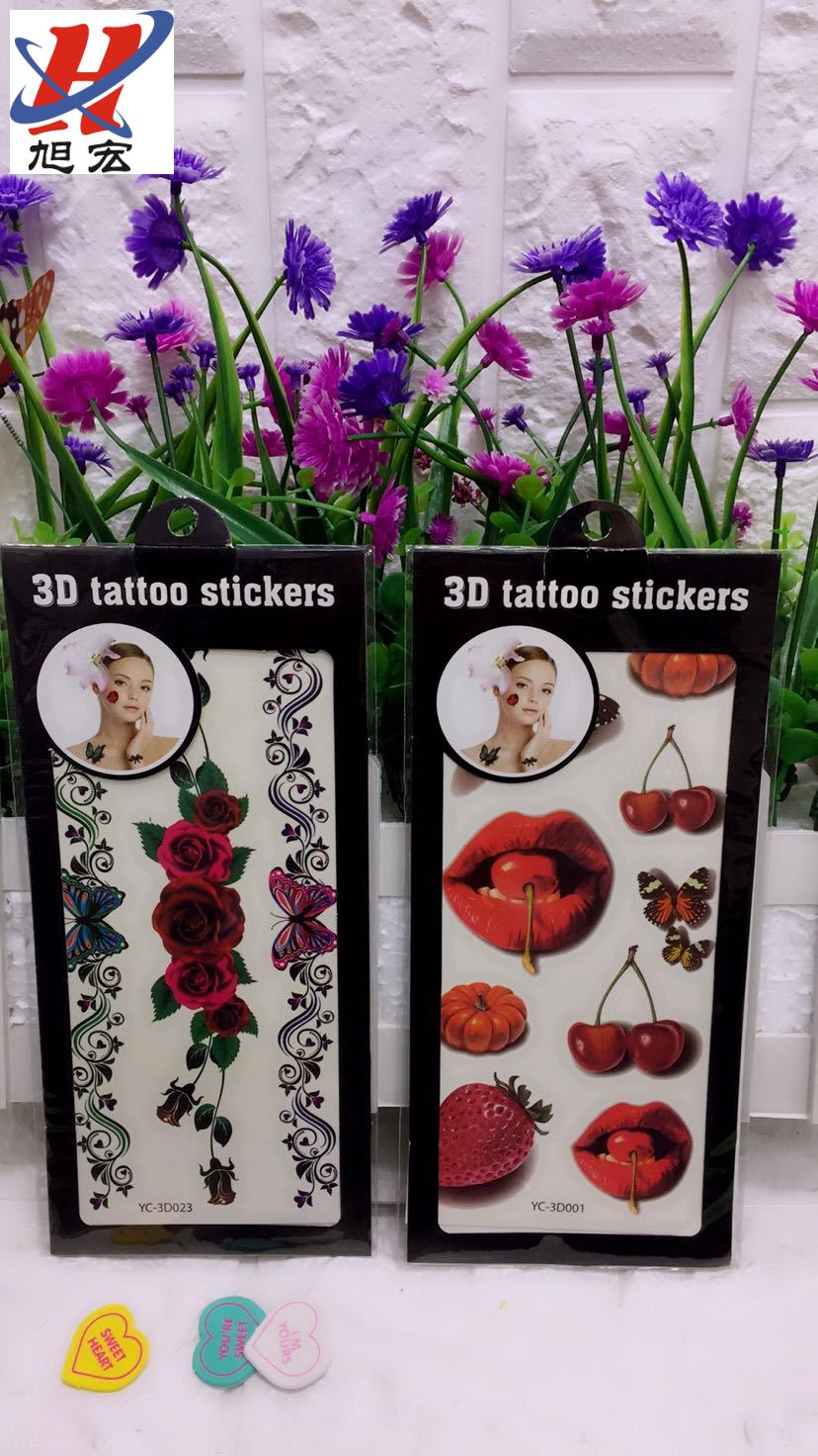 Color water transfer sticker, waterproof tattoo sticker factory direct sales, black lace tattoo