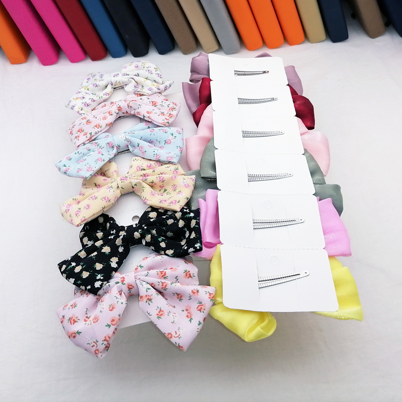 Wholesale of large A1015 bow tie clips, hairpins, hair clips, bangs clips, Japanese and Korean accessories at a 2-yuan store in Yiwu Specification image