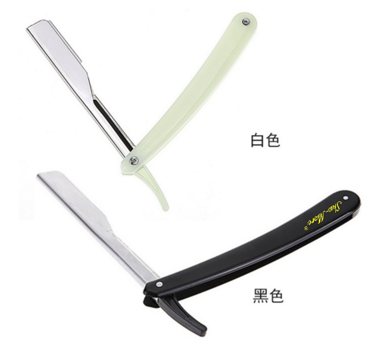Old-fashioned manual razors for hairdressing, folding razors for hair cutting, hair and face scrapers for beauty salons, tools for beauty salons Specification image