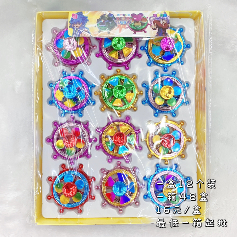 抖音热款炫彩成人指尖陀螺 电镀炫彩创意休闲消遣玩具学生玩具