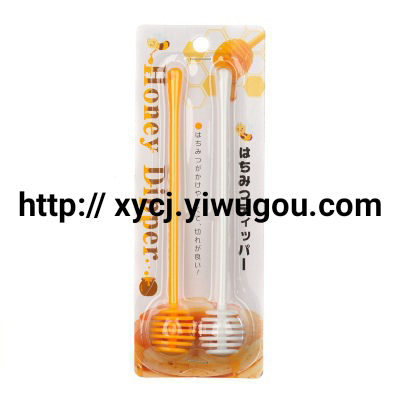 日本ECHO蜂蜜棒长柄搅拌棒取用勺果酱棒创意果汁搅拌棍咖啡奶茶棒