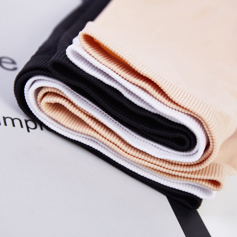 One-shoulder fashionable double-slit underwear, soft and comfortable for women, simple single-color knitted, strapless without a chest pad Specification image