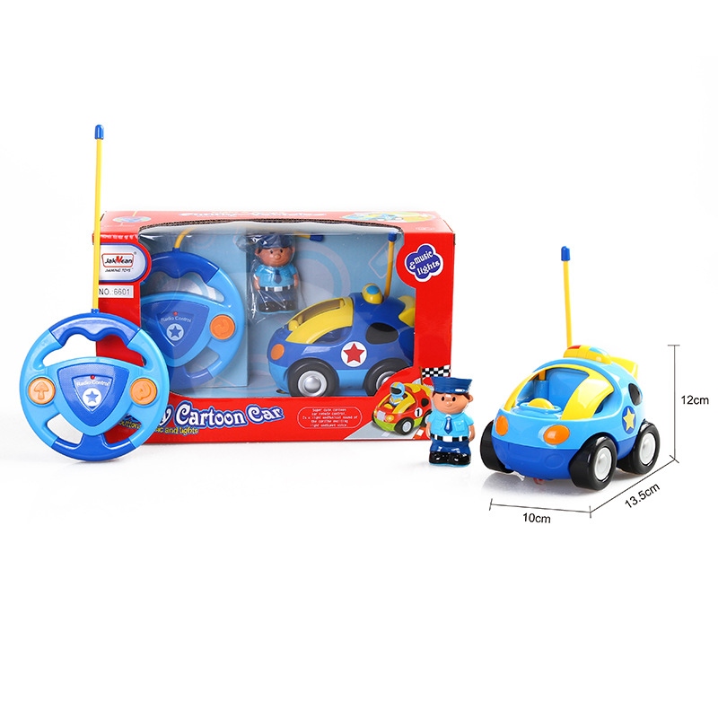 New best-selling product: Jiaming 6601/6602 children's electric remote control racing car cartoon educational remote control police car toy Item Picture