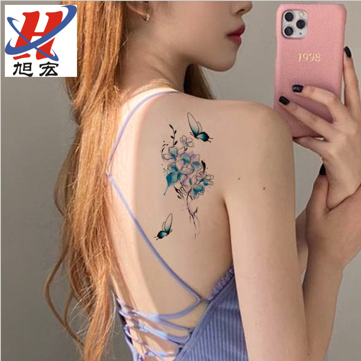 The waterproof, long-lasting, trendy and realistic dark style female tattoo sticker on the back of the hand is a popular online celebrity