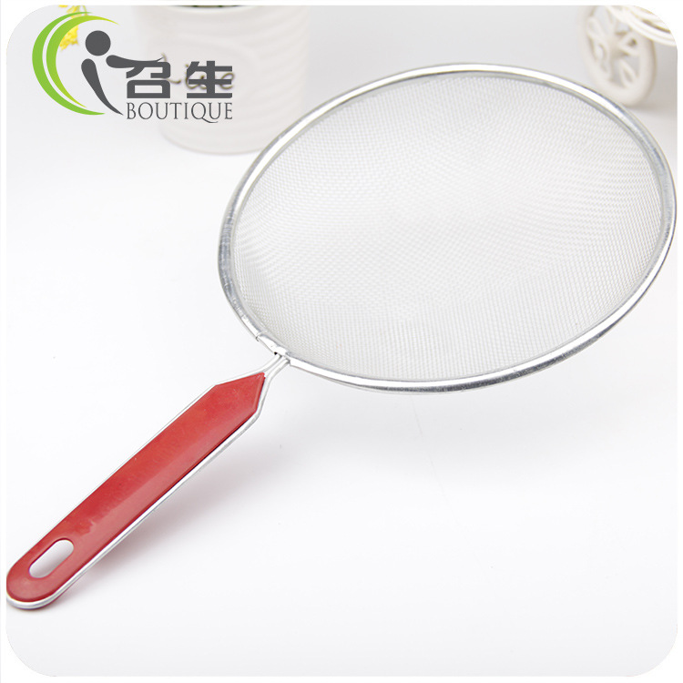 18.16塑料柄不锈钢漏勺 过滤网勺 油炸漏勺  面漏勺  批发两元