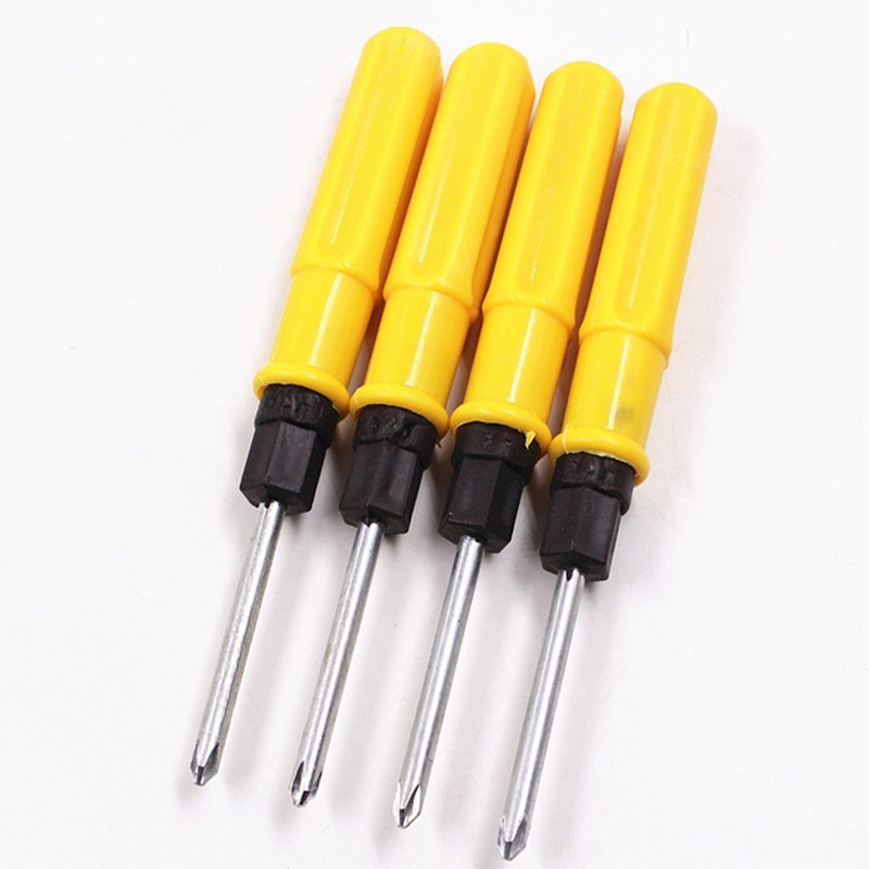 Wholesale three-inch yellow dual-purpose screwdrivers, cross-head screwdrivers, one-yuan and two-yuan supplies from the manufacturer details Picture