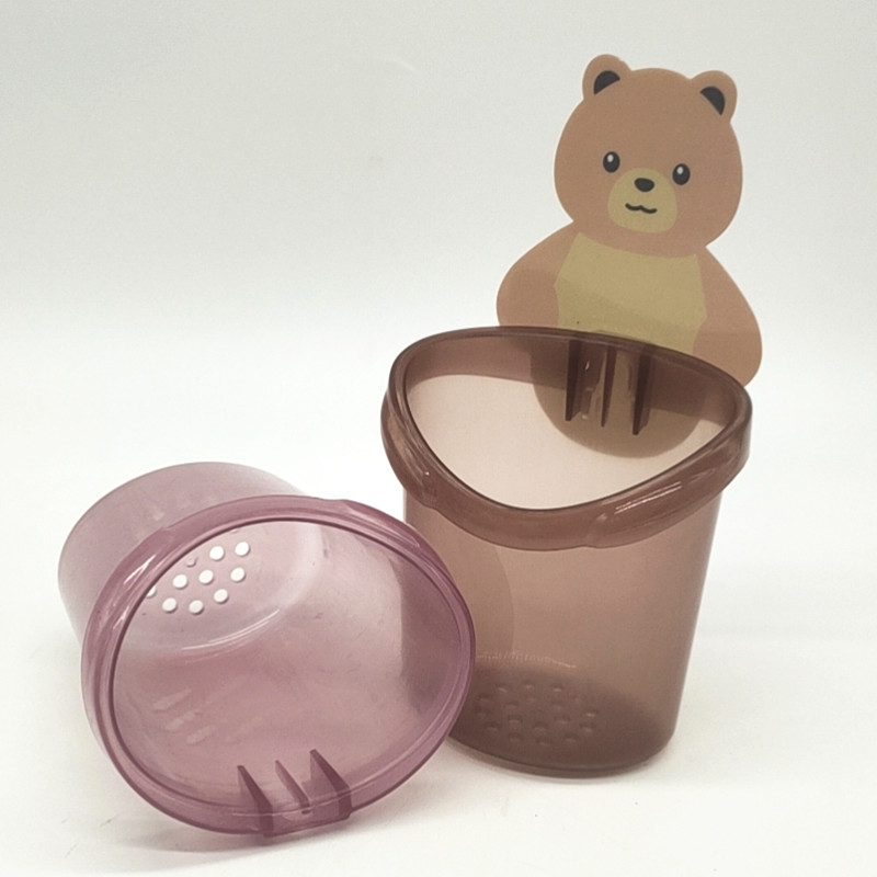 Little Bear Hug storage cup, bathroom wall-mounted storage rack without drilling, comb storage box, toothpaste and toothbrush storage rack