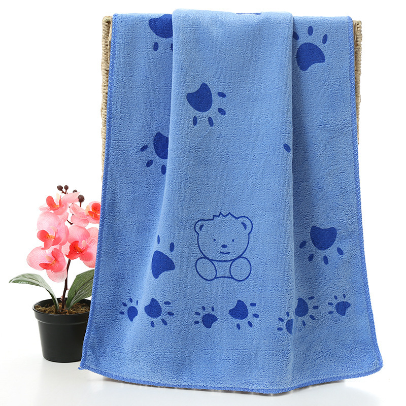 Factory wholesale frosted cartoon printed towels, thickened 30*60 children's towels, street towels Specification image