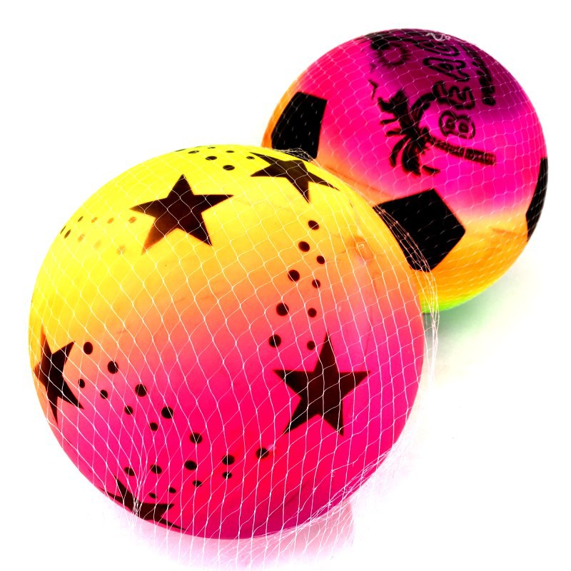 Children's thickened pvc material patting ball rainbow version beach volleyball patting ball patterned leather ball Specification image