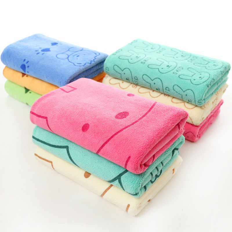 Factory wholesale frosted cartoon printed towels, thickened 30*60 children's towels, street towels Application Scenario