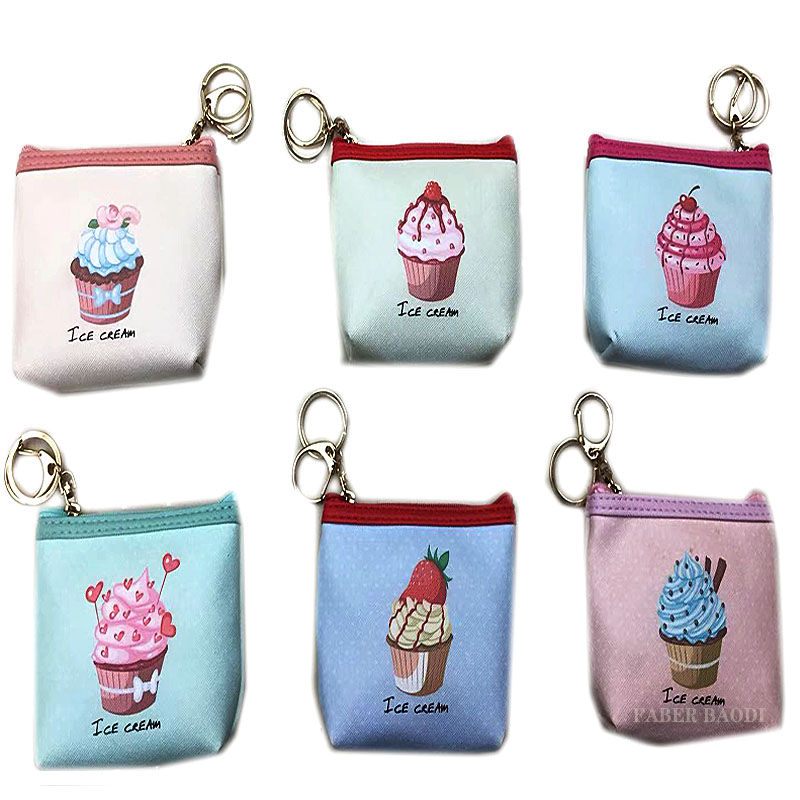 Yiwu shopping union ice cream design zero wallet key chain
