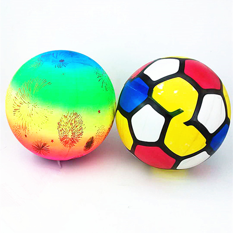 Children's thickened pvc material patting ball rainbow version beach volleyball patting ball patterned leather ball