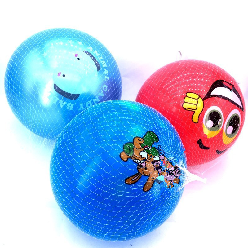 Factory direct sales of full-printed balls, printed balls, bouncy balls, inflatable children's toys, net bag balls wholesale full figure