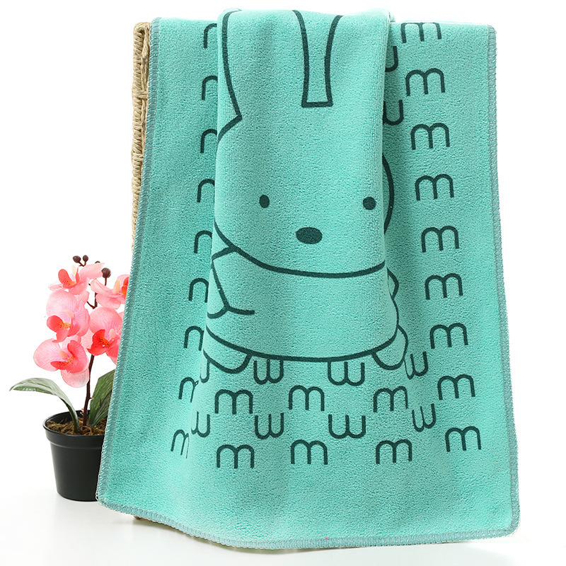 Factory wholesale frosted cartoon printed towels, thickened 30*60 children's towels, street towels Item Picture