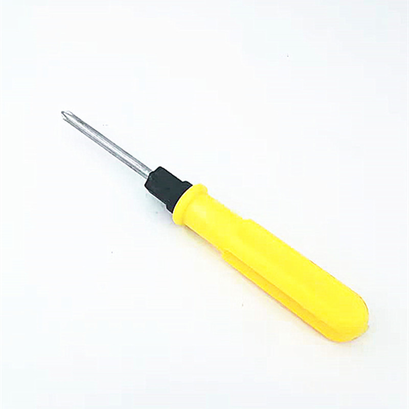 Wholesale three-inch yellow dual-purpose screwdrivers, cross-head screwdrivers, one-yuan and two-yuan supplies from the manufacturer Specification image