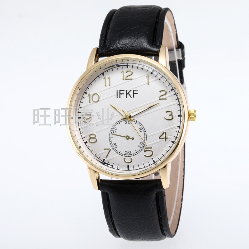Business casual men's belt watch simple classic single-eye digital scale quartz watch