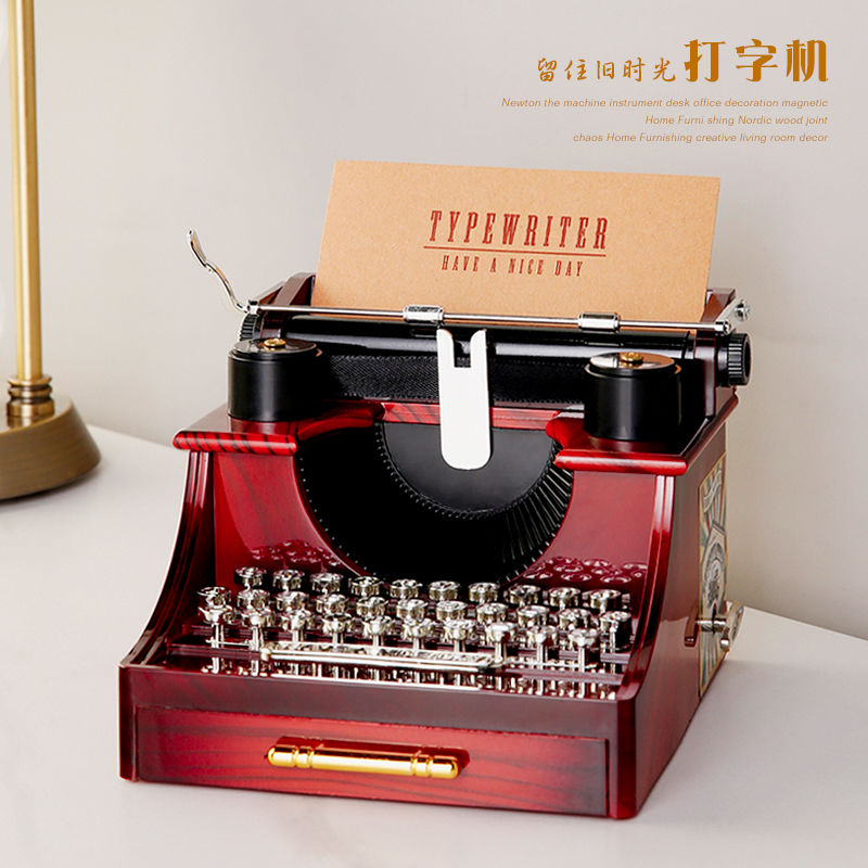 厂家直销仿真复古打字机八音盒音乐盒创意生日礼物家居摆设