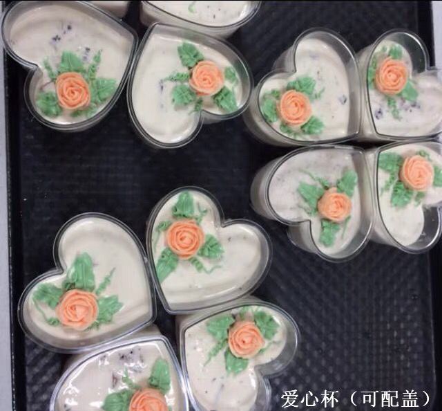 爱心 木糠 提拉米苏 果冻甜点航空 布丁冰淇凌慕斯心形蛋糕杯
