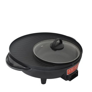 Korean shabu roast one pan pan-shabu electric hot pot barbecue pan multi-functional panda hot pot details Picture