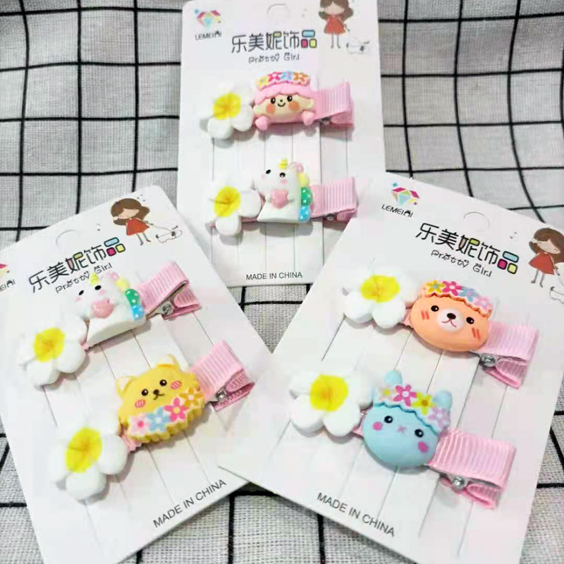A3723 Two fashionable BB clips, hair clips, top clips, bangs clips, Korean small clips, headwear, hair clips, and straight clips Item Picture