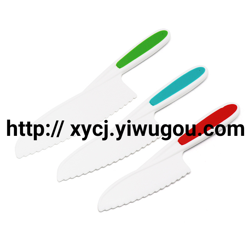 Wholesale kitchen cake spatulas, kitchen vegetable bread knives, plastic household and children's cream scrapers details Picture